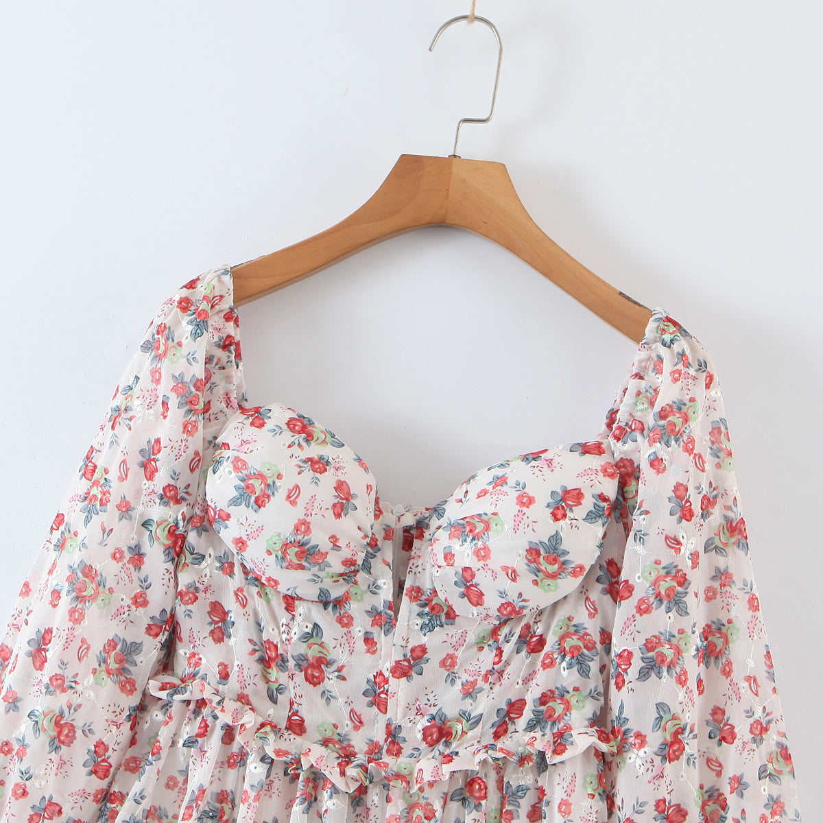 Women off Neck Large Swing Side Split Dress Summer Holiday Embroidery Floral ZDShop