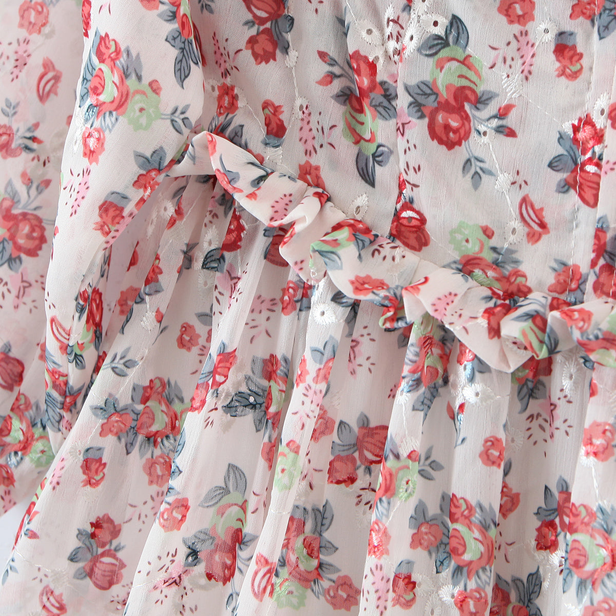 Women off Neck Large Swing Side Split Dress Summer Holiday Embroidery Floral ZDShop