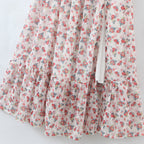 Women off Neck Large Swing Side Split Dress Summer Holiday Embroidery Floral ZDShop