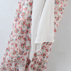 Women off Neck Large Swing Side Split Dress Summer Holiday Embroidery Floral ZDShop