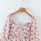 Women off Neck Large Swing Side Split Dress Summer Holiday Embroidery Floral ZDShop