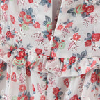 Women off Neck Large Swing Side Split Dress Summer Holiday Embroidery Floral ZDShop