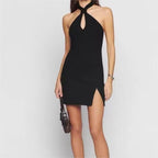 Robe moulante sexy à épaules dénudées et dos nu pour le printemps et l'été