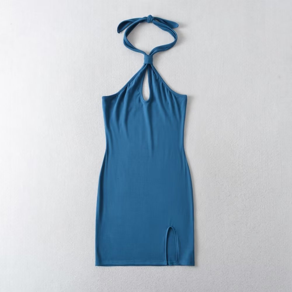 Robe moulante sexy à épaules dénudées et dos nu pour le printemps et l'été