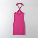 Robe moulante sexy à épaules dénudées et dos nu pour le printemps et l'été