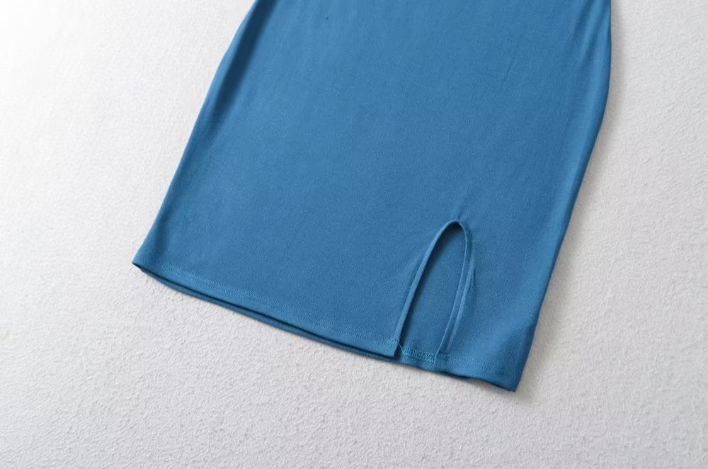 Robe moulante sexy à épaules dénudées et dos nu pour le printemps et l'été