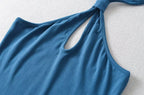 Robe moulante sexy à épaules dénudées et dos nu pour le printemps et l'été