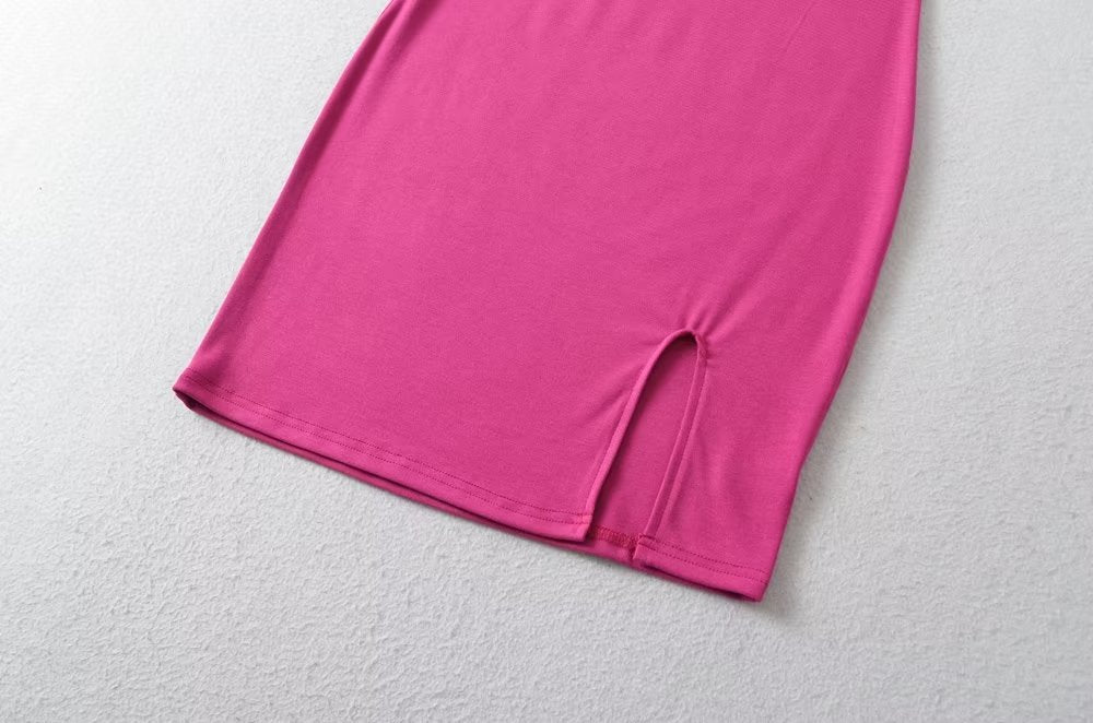 Robe moulante sexy à épaules dénudées et dos nu pour le printemps et l'été