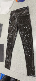 Leggings en latex à effet miroir, ultra-élastiques et sexy, taille haute, pantalon en cuir brillant pour femme