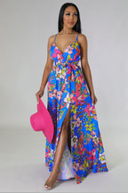 Floral French Women Clothing Summer High Grade Strap Dress NiuNiu