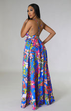 Floral French Women Clothing Summer High Grade Strap Dress NiuNiu