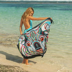 Animal Print Shawl Skirt Anti DDoS Skirt Swimsuit Outer Lining Cross Wear Irregular Asymmetric Suspender Skirt TREDIA