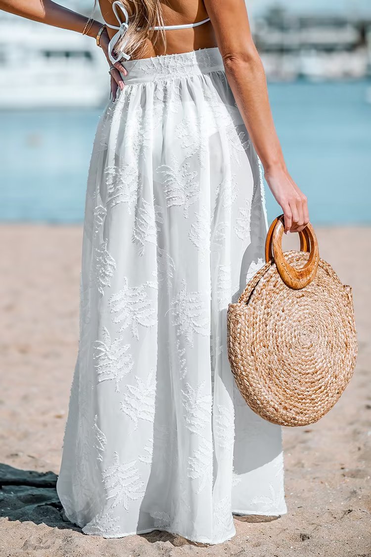 Women Sexy Split Beach Cover up Seaside Vacation Skirt Beach Cover Up
