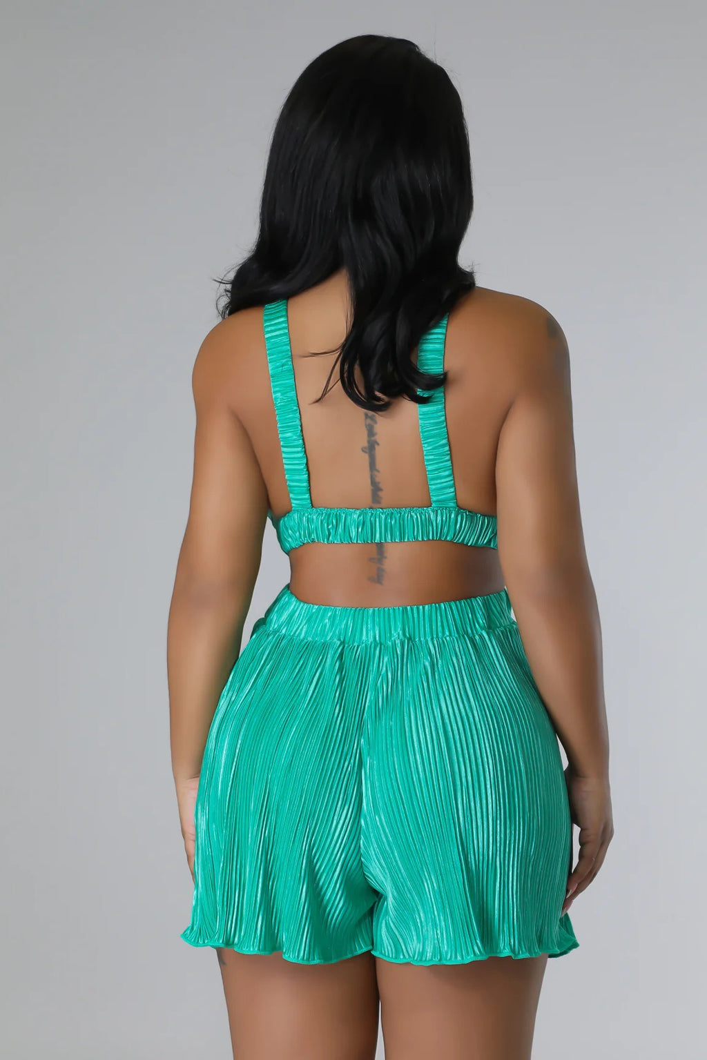 Women Clothing Summer Sexy Sleeveless V neck Folding Suspender Jumpsuit Fanti