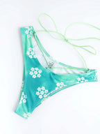 Maillot de bain bikini dos nu croisé à imprimé floral Bikinx Crisscross