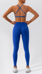 Spring Sports Suit Women Fitness Casual Running Quick Drying Nude Feel Skinny Yoga Clothes Suit Yevki