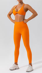 Spring Sports Suit Women Fitness Casual Running Quick Drying Nude Feel Skinny Yoga Clothes Suit Yevki