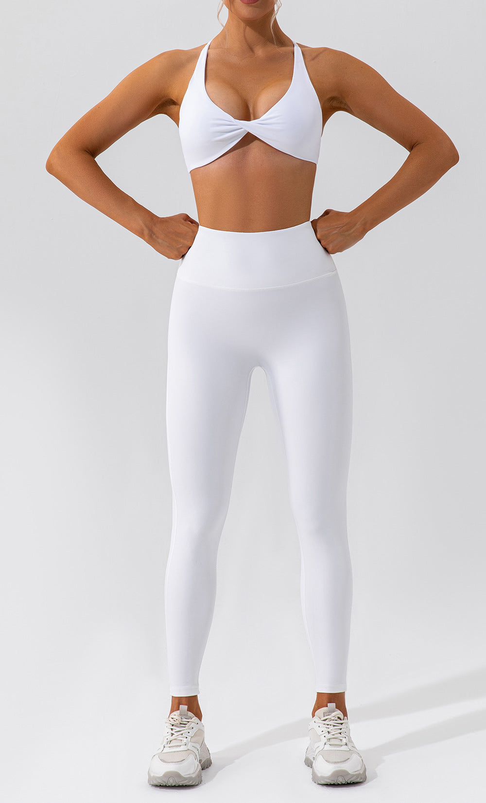 Spring Sports Suit Women Fitness Casual Running Quick Drying Nude Feel Skinny Yoga Clothes Suit Yevki