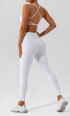 Spring Sports Suit Women Fitness Casual Running Quick Drying Nude Feel Skinny Yoga Clothes Suit Yevki