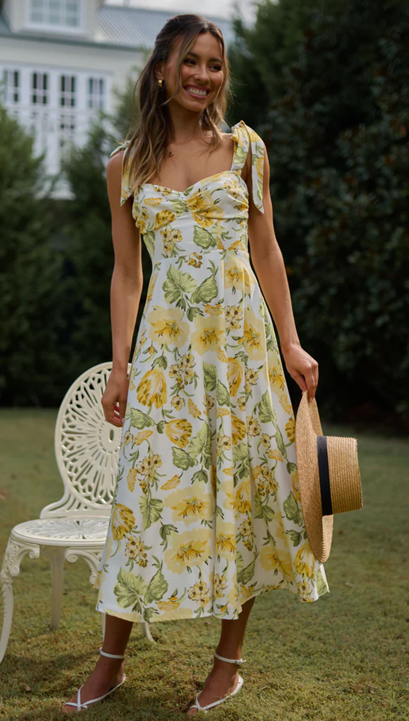 Women Summer New Bohemian Vacation Print Strap Dress CC