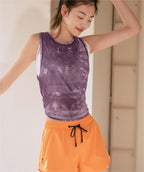 Blusa deportiva de malla transpirable para mujer, para correr, hacer ejercicio, de secado rápido, sin mangas, para yoga