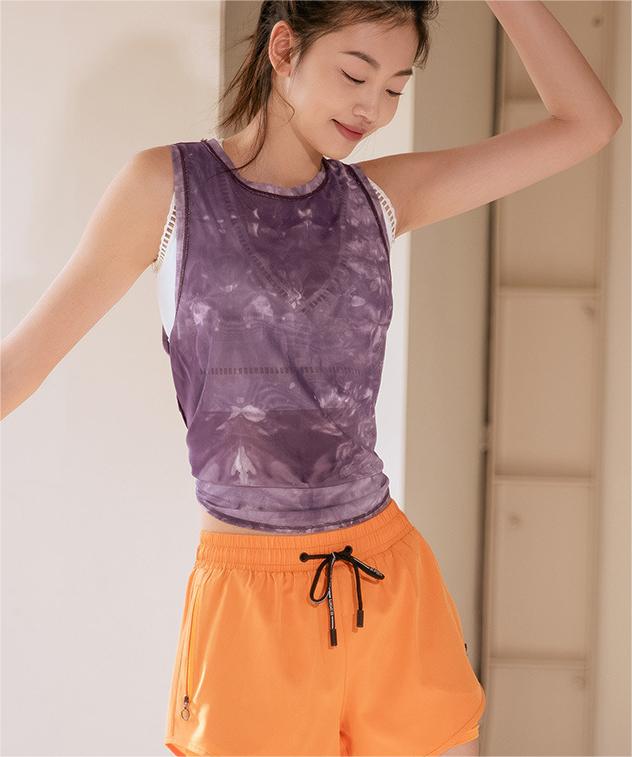 Blusa deportiva de malla transpirable para mujer, para correr, hacer ejercicio, de secado rápido, sin mangas, para yoga