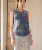 Blusa deportiva de malla transpirable para mujer, para correr, hacer ejercicio, de secado rápido, sin mangas, para yoga