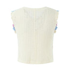 Women Retro Thailand Holiday Floral Vest Cardigan Top Casual All Matching Graceful GoodMe
