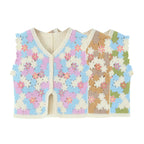 Women Retro Thailand Holiday Floral Vest Cardigan Top Casual All Matching Graceful GoodMe