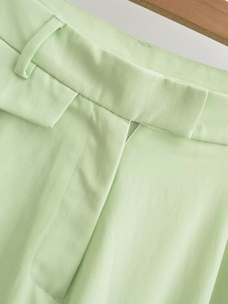 Women Clothing Elegance Sleeveless V neck Vest Jacket Casual Trousers OneGirl