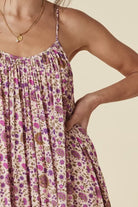 Watermark Positioning Flower Long Suspender Dress YiPin