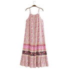 Watermark Positioning Flower Long Suspender Dress YiPin