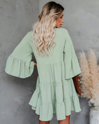 Women Summer New Lace Tassel Lace Patchwork Ruffled Dress CC