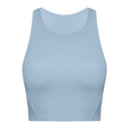 Spring Summer Pull High round Tie Chest Pad Yoga Vest Nude Feel Tight High Elastic Sports Fitness Top Women Tichin