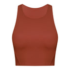 Spring Summer Pull High round Tie Chest Pad Yoga Vest Nude Feel Tight High Elastic Sports Fitness Top Women Tichin