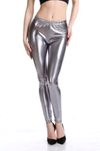 Leggings en cuir brillant, tenues de scène sexy pour boîtes de nuit, vêtements de spectacle, source du fabricant de leggings