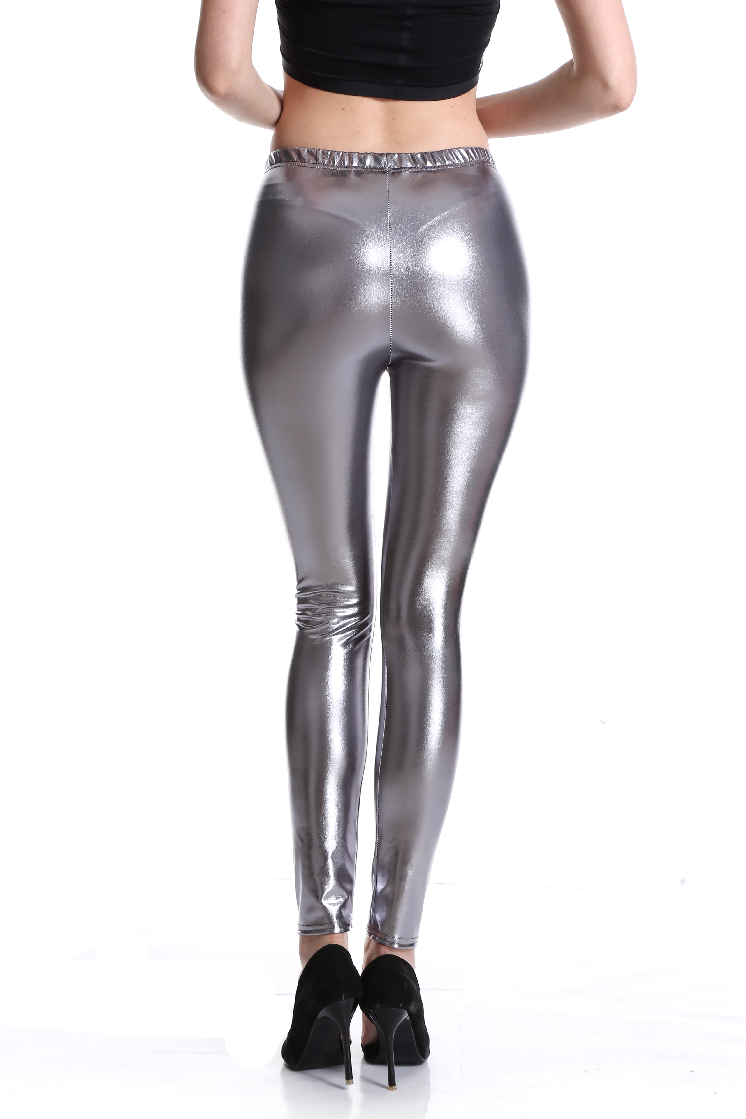 Leggings en cuir brillant, tenues de scène sexy pour boîtes de nuit, vêtements de spectacle, source du fabricant de leggings