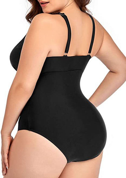 Ladies One Piece Swimsuit Mesh Fabric Stitching Printing Swimsuit Bikini