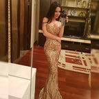 Vestido de mujer sexy con lentejuelas y top de tubo, vestido de noche para banquete, fiesta, cola de pez, vestido formal de graduación