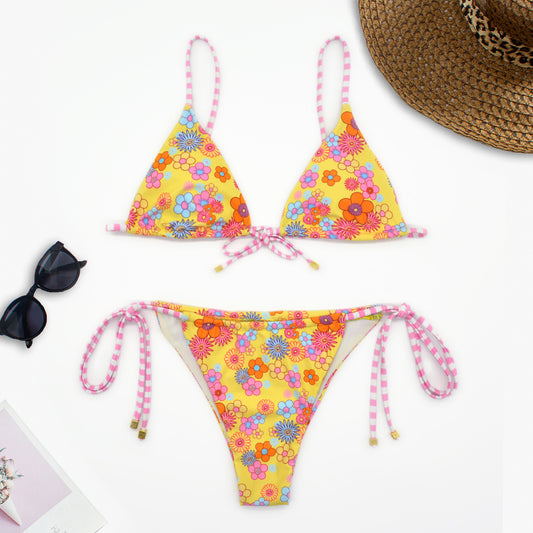 Traje de baño Bikini Mujer Sexy Traje de baño dividido Bikini pequeño floral