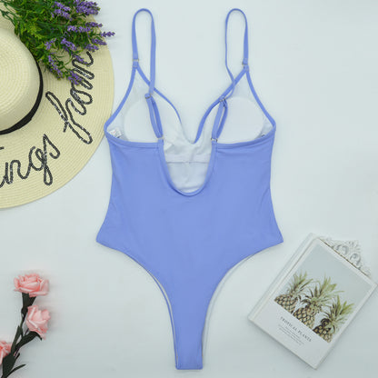 Bikini sexy de una pieza para mujer, traje de baño conservador de nailon Xingcheng