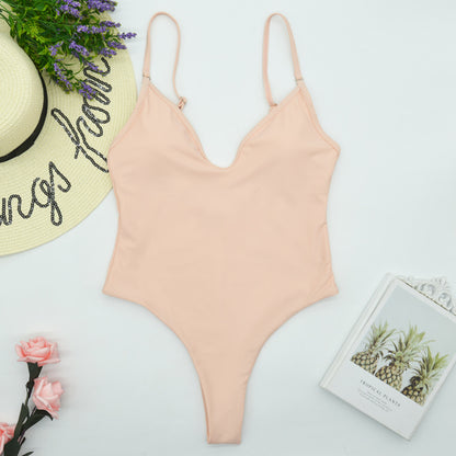 Bikini sexy de una pieza para mujer, traje de baño conservador de nailon Xingcheng
