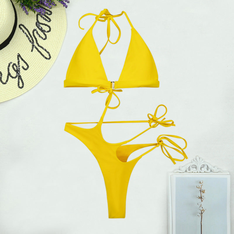 Bikini sexy popular traje de baño de una pieza para mujer estampado de leopardo