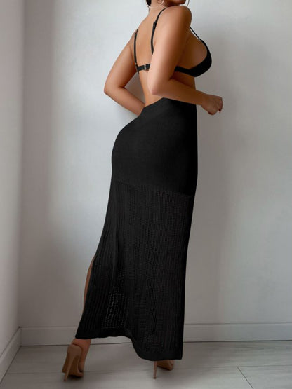 Sexy Women Wear See through Hollow Out Cutout out Strap Woven Beach Skirt Holiday Skirt Wrap Skirt Crochet hook