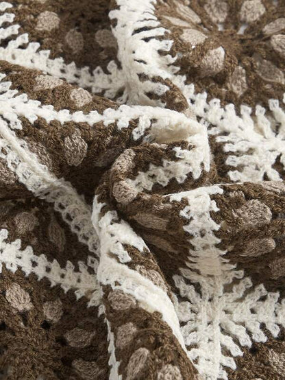 Women New Spring and Autumn Crocheted Hollow Tassel Short Vest Top Crochet hook