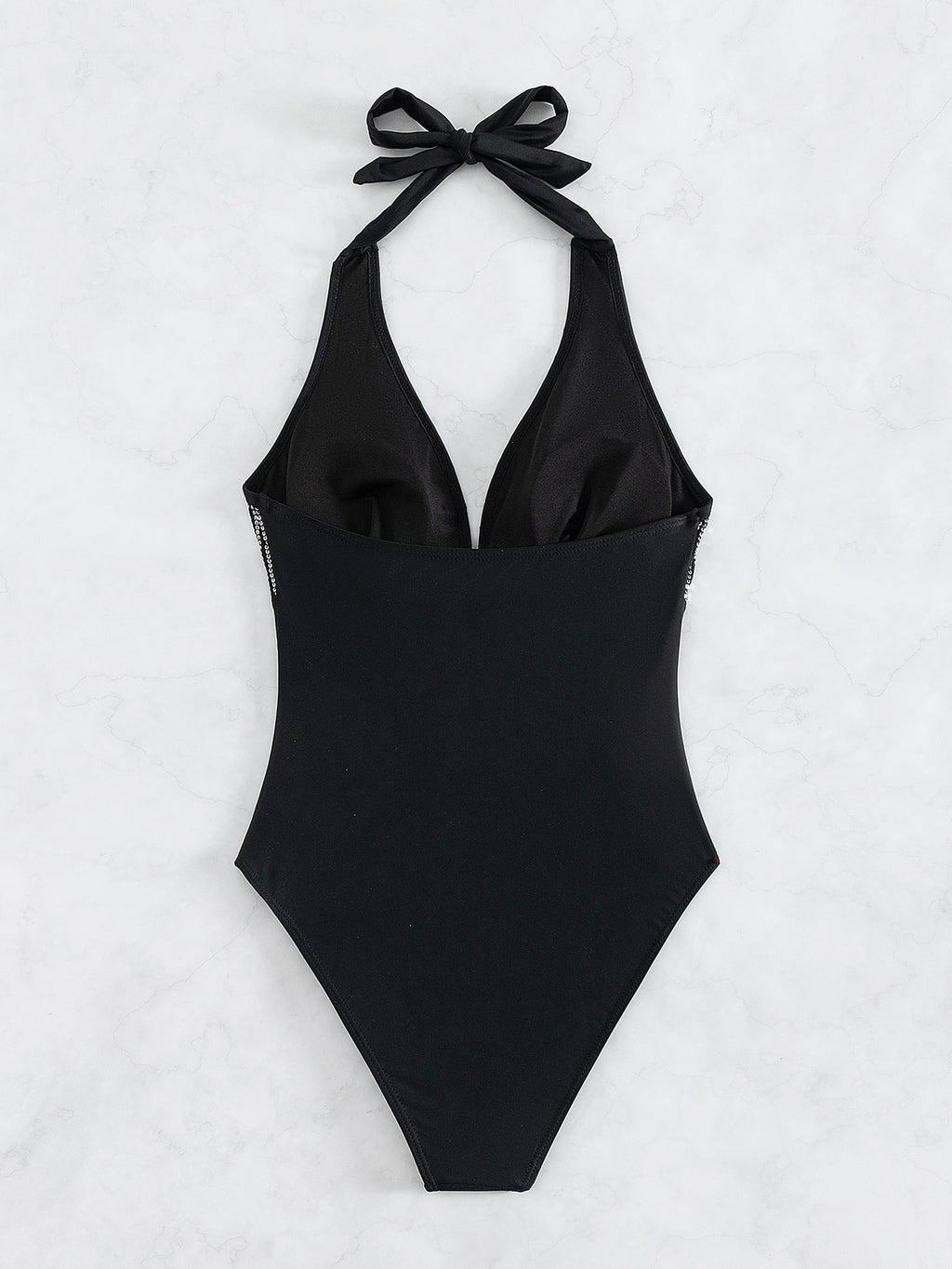 Maillot de bain une pièce pour femme, dos nu, sexy, à paillettes