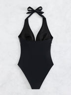 Maillot de bain une pièce pour femme, dos nu, sexy, à paillettes