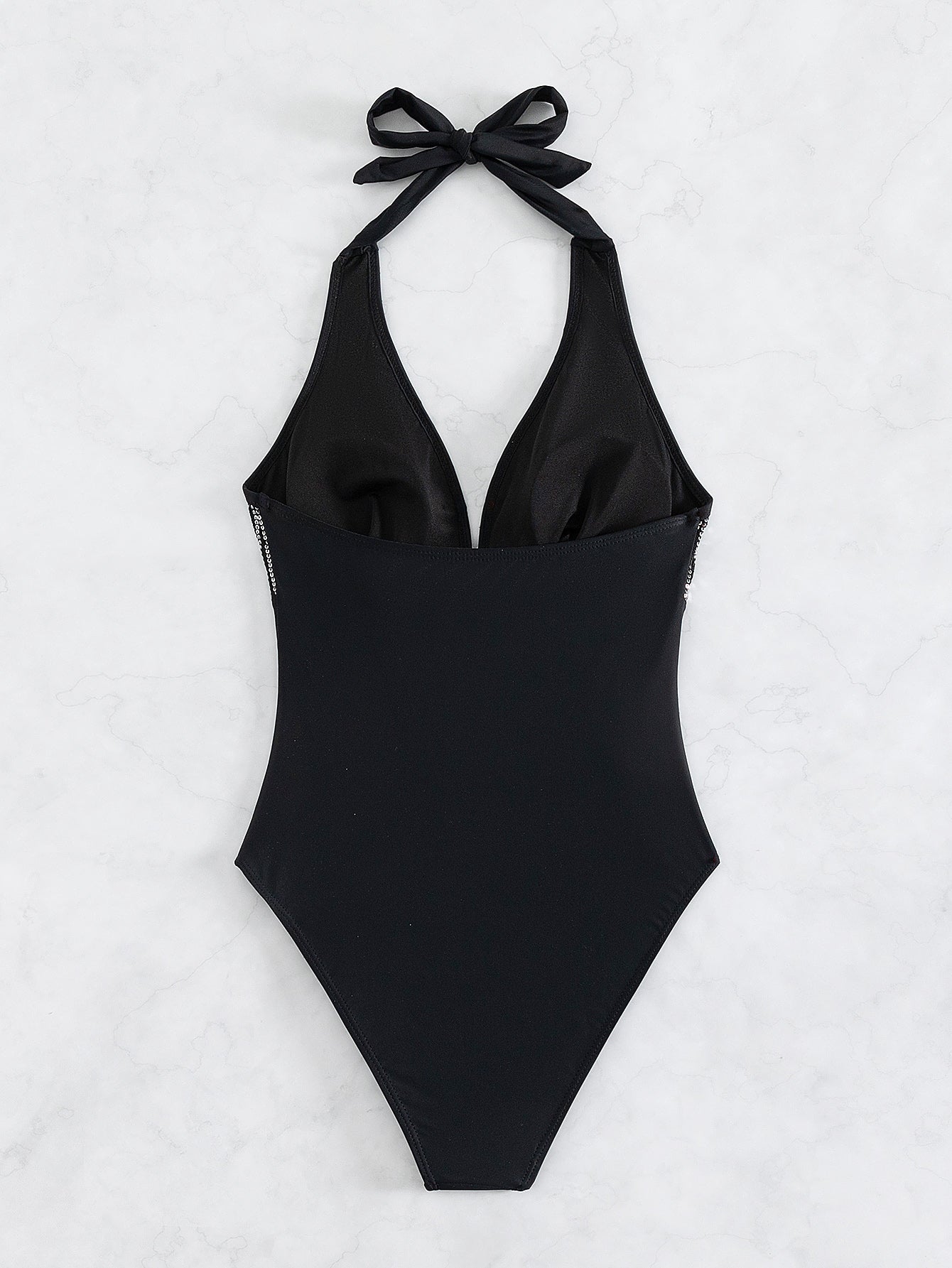 Maillot de bain une pièce pour femme, dos nu, sexy, à paillettes