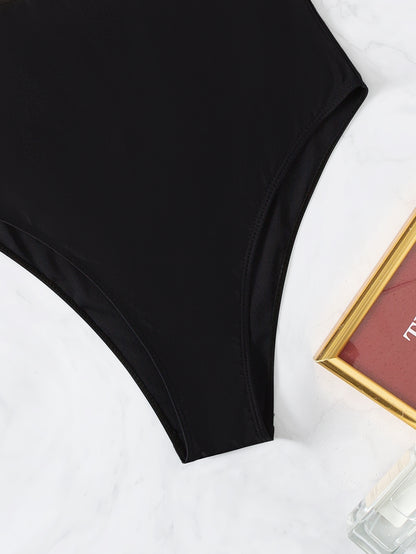 Traje de baño de una pieza para mujer con incrustaciones de diamantes y soporte de acero, traje de baño push up