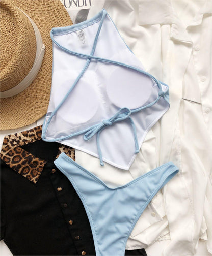 Bellyband Bikini Split Small Sunken Stripe Swimsuit Swimsuit